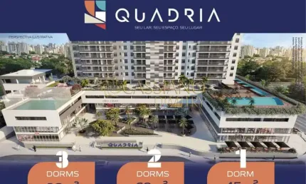 Lançamento quadria aquárius - 2 dorms(st) com 69,73 m²