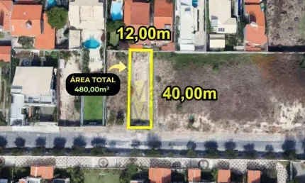 Terreno amplo próximo a praia à venda, 480 m² por R$ 432.000 - De Lourdes - Fortaleza/CE