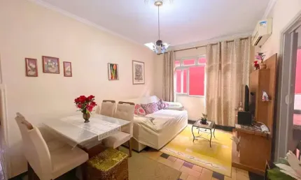 Apartamento à venda, 2 quartos, 1 vaga, macuco - santos/sp