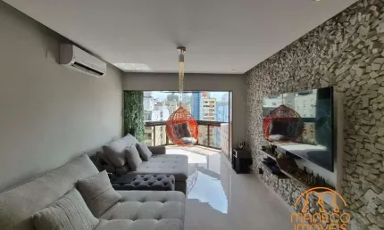 Cobertura à venda, 3 quartos, 3 suítes, 1 vaga, aparecida - santos/sp