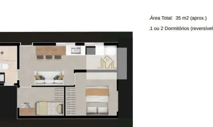 2 dormitórios | moinho velho | 34m² | 237mil | use o seu veículo como entrada!