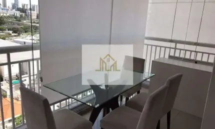 BROOKLIN | Locação | Mobiliado | 1 Dorm | 1 Vaga | 50m² | 5.200 p/mês