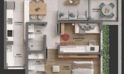 Apartamento à venda, 76 m² por r$ 1.461.127,50 - cacupé - florianópolis/sc