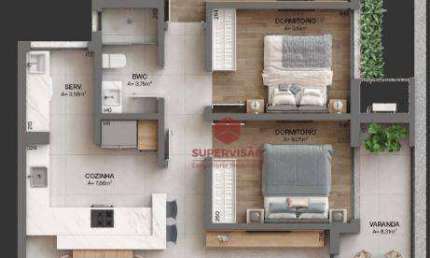 Apartamento com 3 quartos à venda, 102 m² por R$ 1.771.107 - Cacupé - Florianópolis/SC