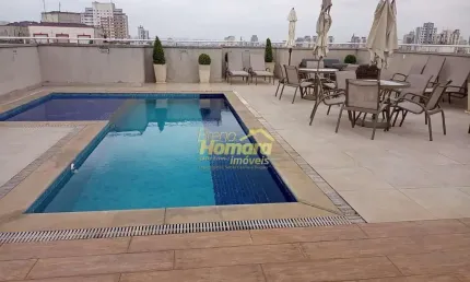 Apartamento para venda e locação, 1 dormitório com 1 vaga, andar alto, prédio com lazer, em santa c