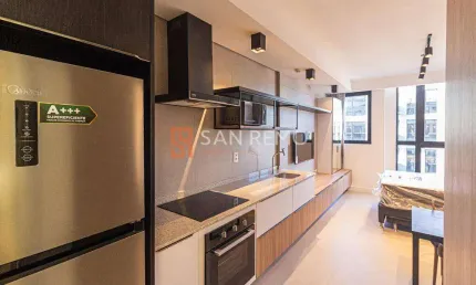 Apartamento com 1 quarto para alugar na Rua Professora Maria Flora Pausewang, 137, Trindade, Florianópolis, 31 m2 por R$ 3.900