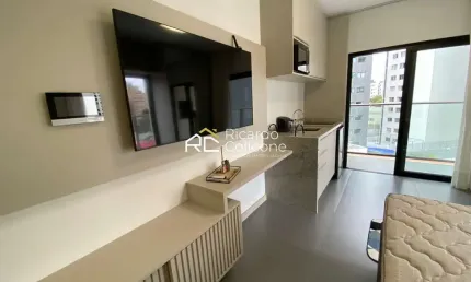 Apartamento Studio PORTEIRA FECHADA!25m2 , 01 Vaga, Churrasqueira.