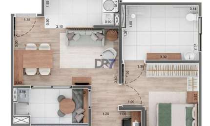 Apartamento à venda em Valinhos, Vila Pagano, com 2 quartos, com 53.79 m², HM Intense Valinhos
