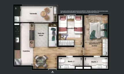 Apartamento à venda em Campinas, Swiss Park, com 2 quartos, com 62 m², Best View Residence