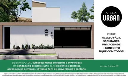 Casa para Venda em Osasco, Ayrosa, 2 dormitórios, 1 suíte, 2 banheiros, 1 vaga