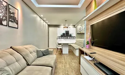Belíssimo apartamento 3 quartos c/ suíte, varanda e planejados, à venda no bairro candelária por r$ 447.000,00
