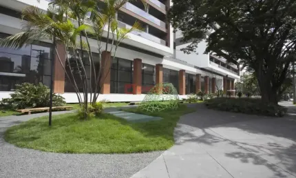 Locação apartamento mobiliado no brooklin - sp, 1 sala, 1 dormitório e 1 vaga garagem
