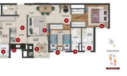 Apartamento à venda em Campinas, Chácara da Barra, com 2 quartos, 81m²