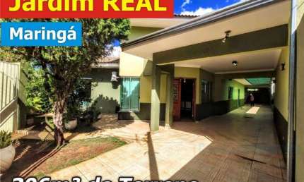 Casa ampla de terreno interio no Jardim Real em Maringá