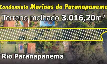 TERRENO MOLHADO no Condomínio Marinas do Paranapanema