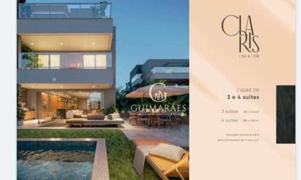 Casas Exclusivas no Claris Casa &amp; Clube - Barra da Tijuca - 3 a 4 Suítes, Piscina Privativa e Lazer Completo