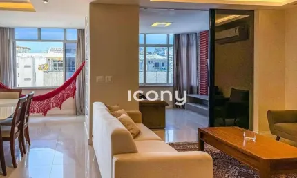 Apartamento Amplo com Sala Integrada, Cozinha Moderna e Duas Suítes com vista para o mar