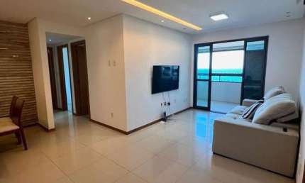 Serra do Mar, 94m², varanda gourmet, 3/4, fino acabamento, área de serviço, vista mar, climatizado, nascente total, armários planejados. Agende já!
