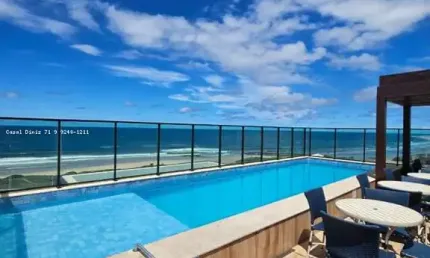 Apartamento Frente Mar para Venda em Salvador, Boca do Rio, 1 dormitório, 1 suíte, 2 banheiros, 2 vagas