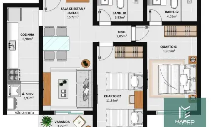 Apartamento com 2 dormitórios à venda, 63 m² por R$ 380.000,00 - Nossa Senhora de Fátima - Teresópolis/RJ
