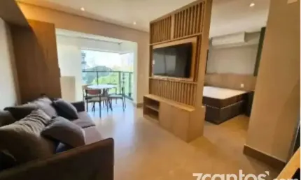 Apartamento com 1 quarto para alugar na Avenida Açocê, 50, Indianópolis, São Paulo
