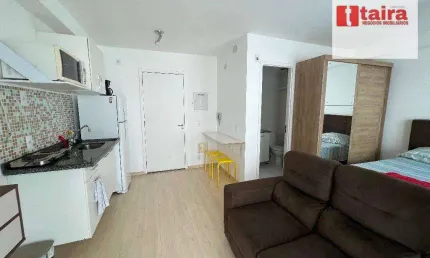 Studio Mobiliado/ Andar alto/ Varanda / Lazer completo