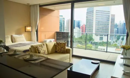 Flat na vila olímpia - 1 suite, lazer completo e ampla varanda