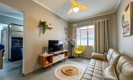 Apartamento com 2 quartos frente mar na aviação - praia grande