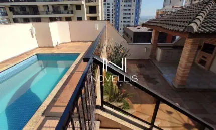 Cobertura com 4 dormitórios para alugar, 262 m² por r$ 9.955,00/mês - jardim aquarius - são josé dos campos/sp