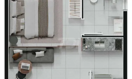Studio com 1 dormitório à venda, 22 m² por R$ 322.900,00 - Água Verde - Curitiba/PR