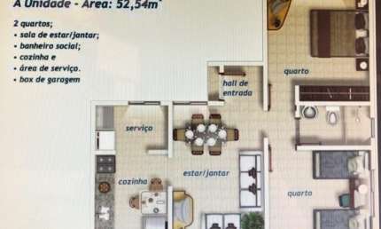 Apartamento com 2 quartos à venda na Avenida Vila Rica, Residencial Campos Dourados, Goiânia