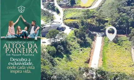Lançamento de lotes em Nazaré Paulista Pagamento Facilitado a partir R$844 Mês