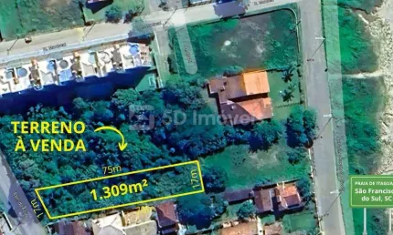 Lote / Terreno 1309m² - Itaguaçu -  São Francisco do Sul, SC