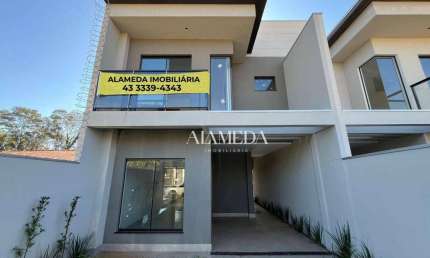 Sobrado com 3 dormitórios sendo 1 suíte de Alto Acabamento à venda, 127 m² por R$ 730.000 - Jardim Guararapes - Londrina/PR