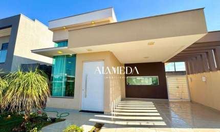 Casa Mobiliada com 3 Quartos sendo 01 Suíte para alugar, 143 m² por R$ 7.000/mês - Condomínio Araçari, Parque Tauá  - Londrina/PR