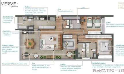 Oportunidade! Pinheiros, apto 115 mts, 3 suítes, 4 banheiros, entrega Janeiro/24, andar alto, metrô.