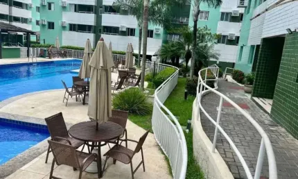 Apartamento 2 quartos com suíte e varanda em lauro de freitas