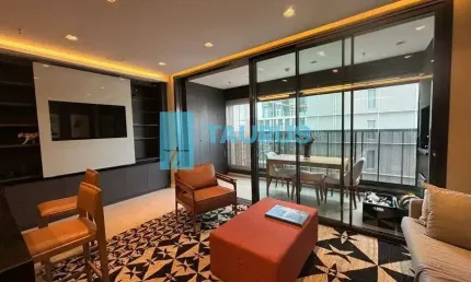 Apartamento para locação, 1 suíte, 2 vagas, mobiliado, 77m², jardim das acácias.