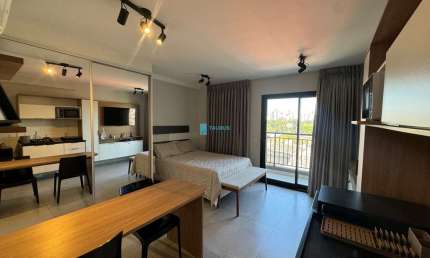 Studio para locação, 1 dormitório, mobiliado, 32m², Moema.