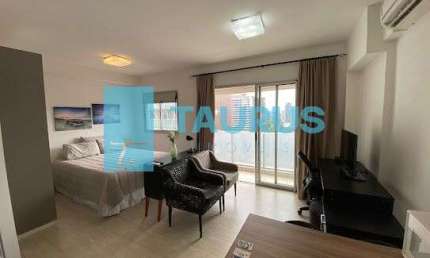 Studio para locação, 1 dormitório, 1 vaga, mobiliado, 33m², Santo Amaro.