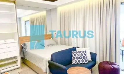 Apartamento à venda, 1 dormitório, 1 vaga, mobiliado, brooklin.