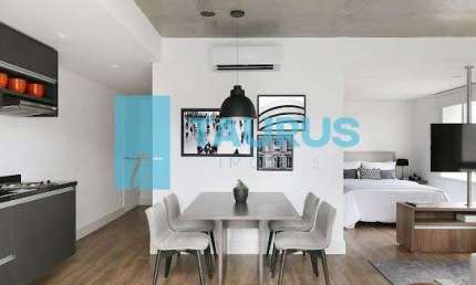 Stúdio à venda, 1 dormoitório, 1 vaga, mobiliado, 62m²,Cidade Monções.