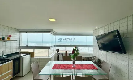 Apartamento à venda em Praia Grande bairro Maracanã frente mar com 2 dormitórios