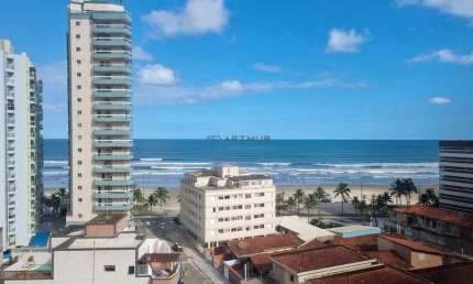 Apartamento em Praia Grande, Vila Caiçara com 2 quartos, 1 suíte, 70m²