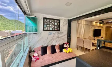 Apartamento com 1 dormitório, suíte e lavabo – canto do forte, praia grande