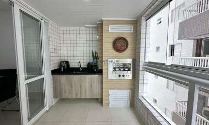 Apartamento à venda no Canto do Forte Praia Grande, 02 dormitórios, mobiliado