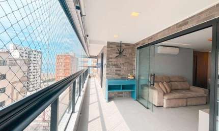 Apartamento em Praia Grande a venda, 3 dormitórios, Vista Mar, Canto do Forte