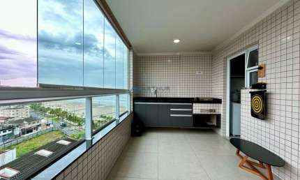 Apartamento à venda em Praia Grande com vista mar, 2 dorms e lazer completo