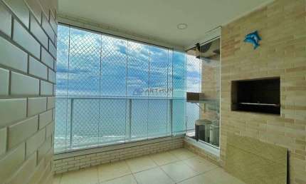 Apartamento à venda em Praia Grande frente mar 2 dormitórios, 1 suíte e lazer