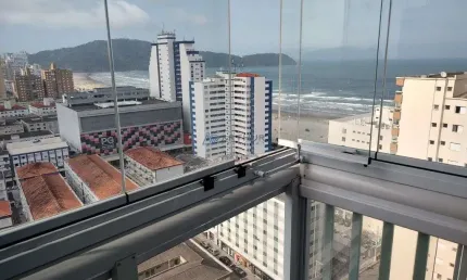 Apartamento com 2 quartos e Vista mar em Praia Grande SP. Bairro Boqueirão.